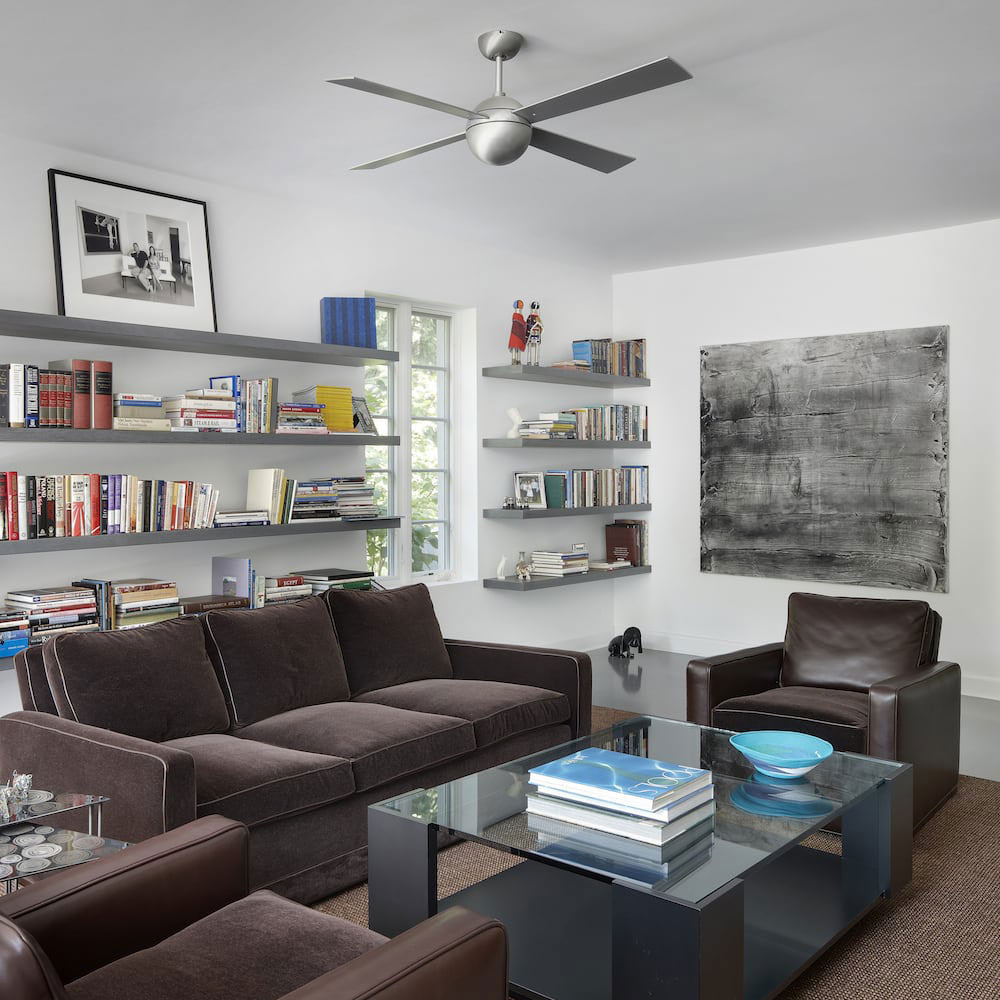 Ball 42-Inch Ceiling Fan in living room.
