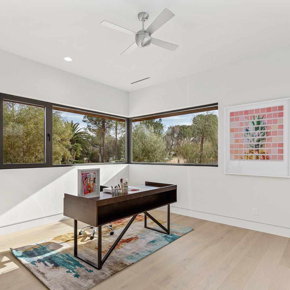 Ball 42-Inch Ceiling Fan in living room.