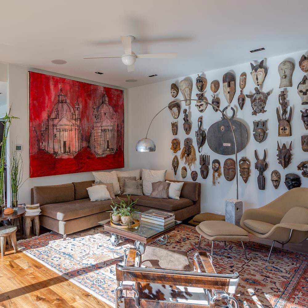Ball 42-Inch Ceiling Fan in living room.