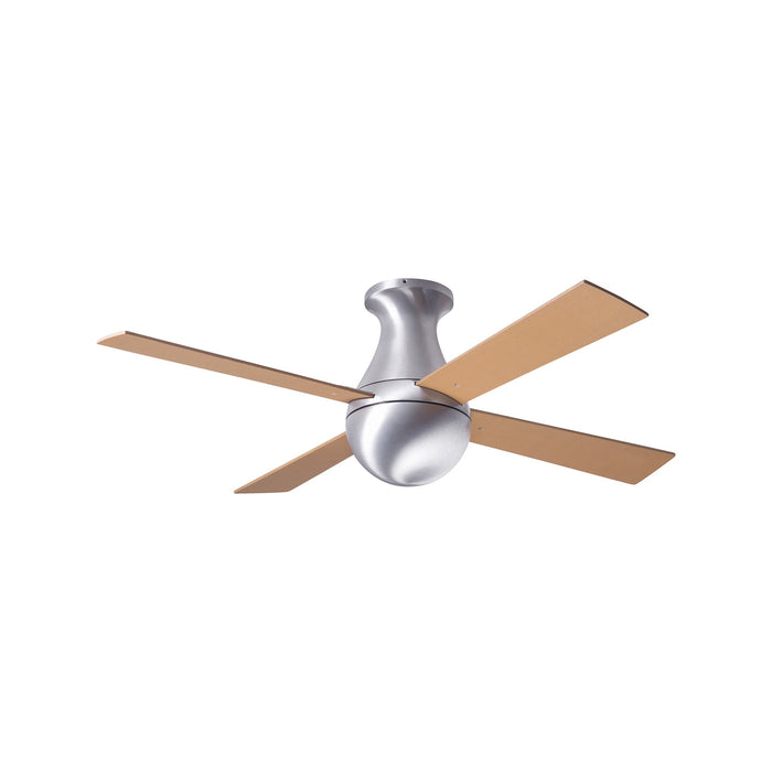 Ball Flush Mount Ceiling Fan in Brushed Aluminum/Maple (42-Inch).