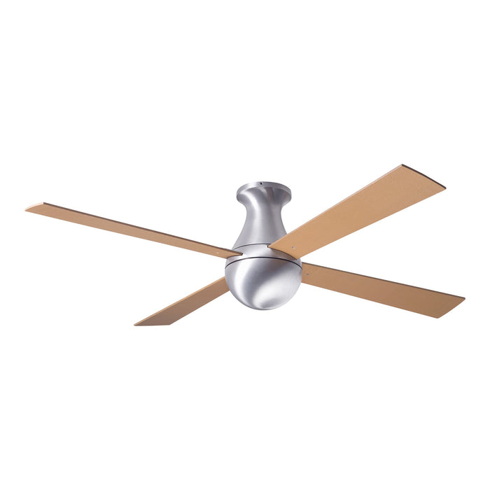 Ball Flush Mount Ceiling Fan in Brushed Aluminum/Maple (52-Inch).