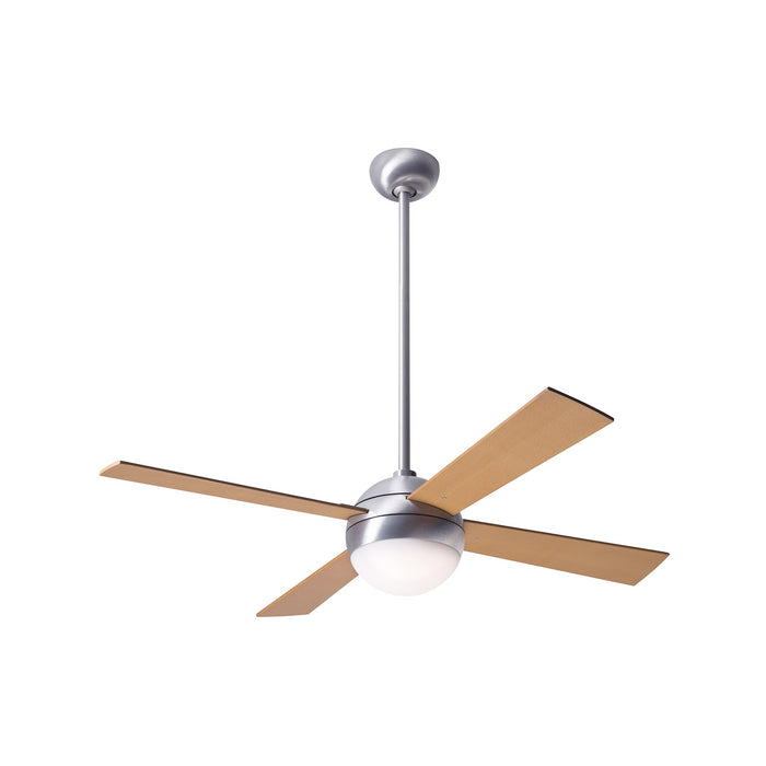 Ball LED Ceiling Fan in Brushed Aluminum/Maple (42-Inch).