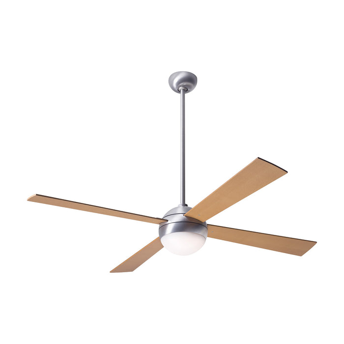 Ball LED Ceiling Fan in Brushed Aluminum/Maple (52-Inch).