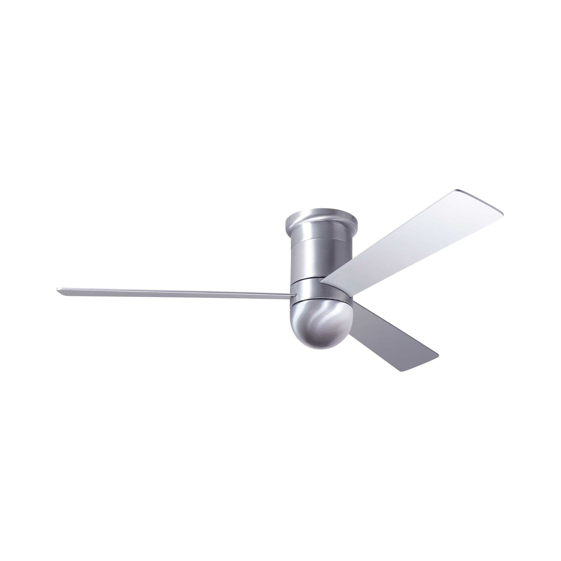 Cirrus DC Flush Mount Ceiling Fan in Brushed Aluminum (Aluminum).