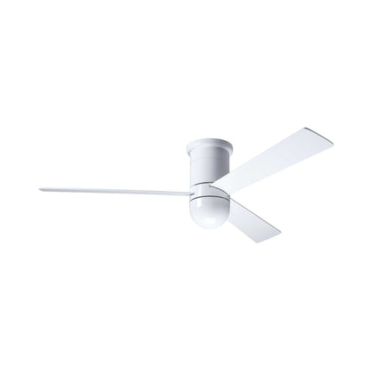 Cirrus DC Flush Mount Ceiling Fan in Gloss White (White).