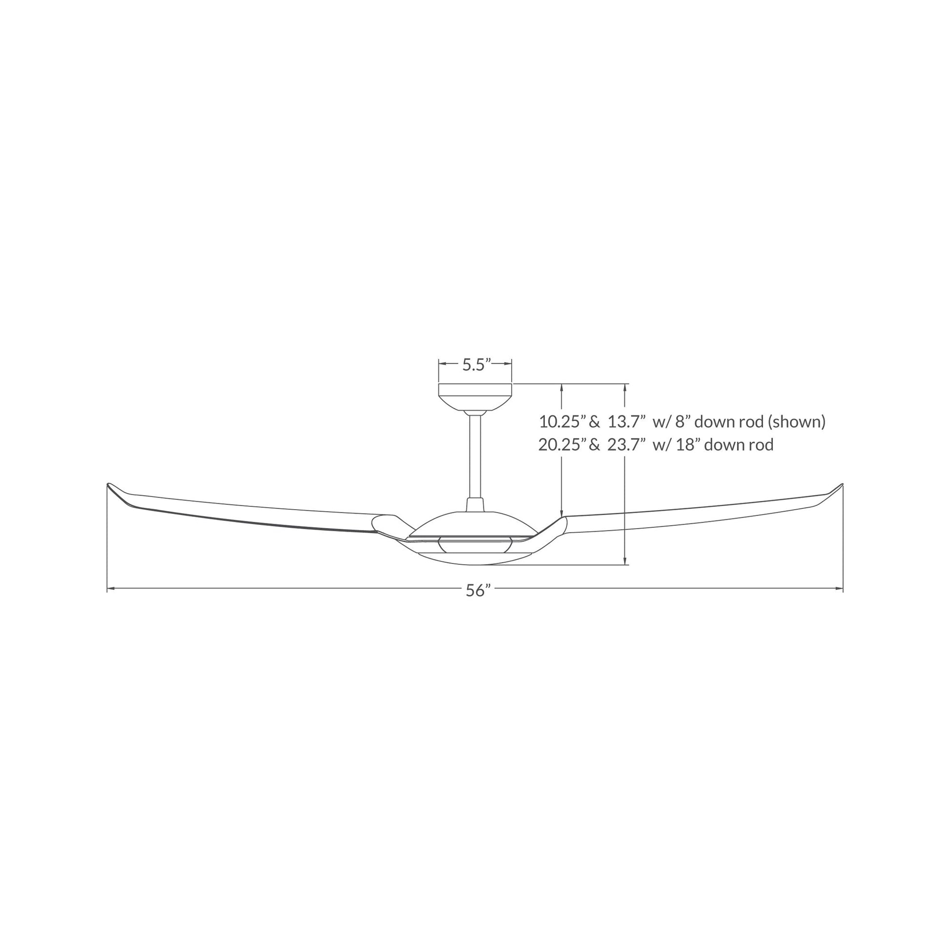 IC/Air 3 Ceiling Fan - line drawing.