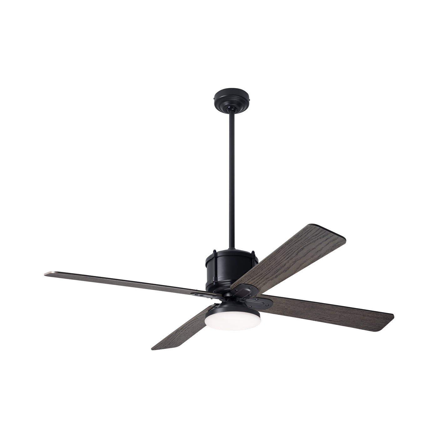 Industry DC LED Ceiling Fan in Dark Bronze/Graywash.
