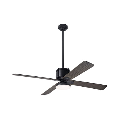 Industry DC LED Ceiling Fan in Dark Bronze/Graywash.