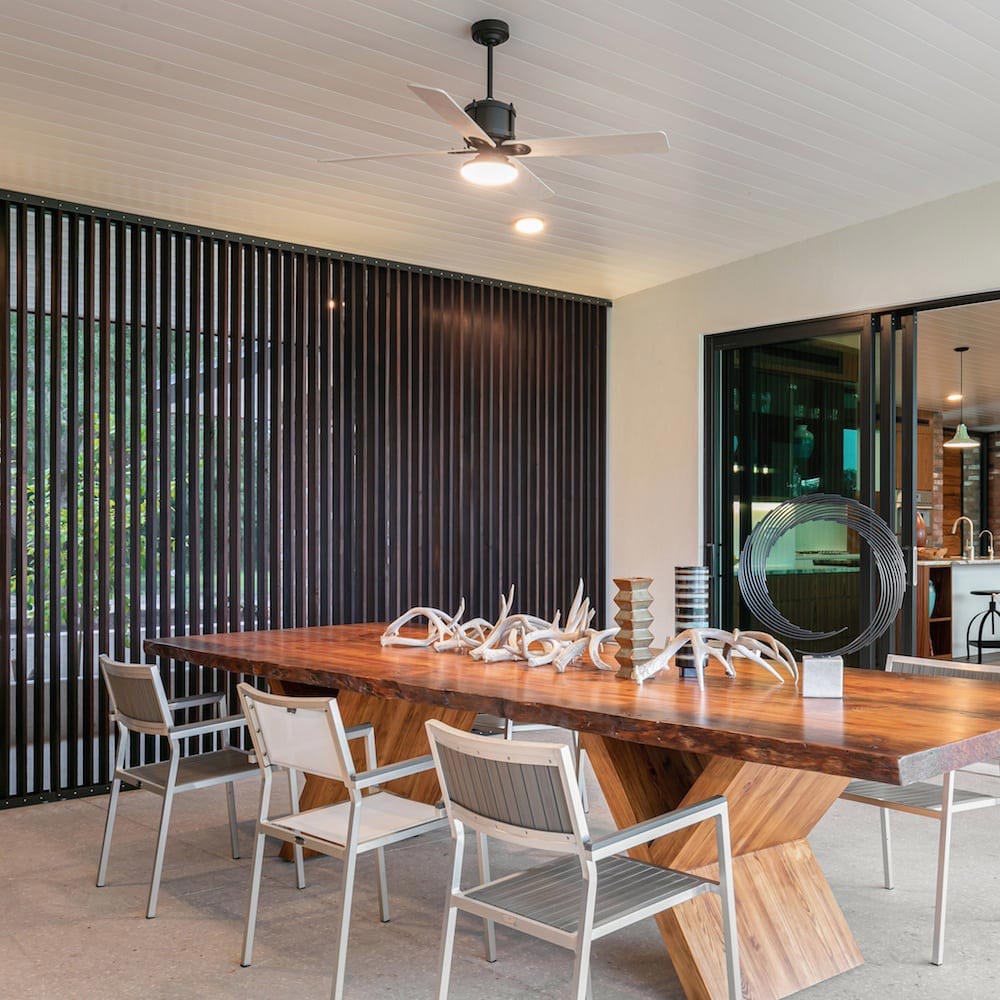 Industry DC LED Ceiling Fan in living room.