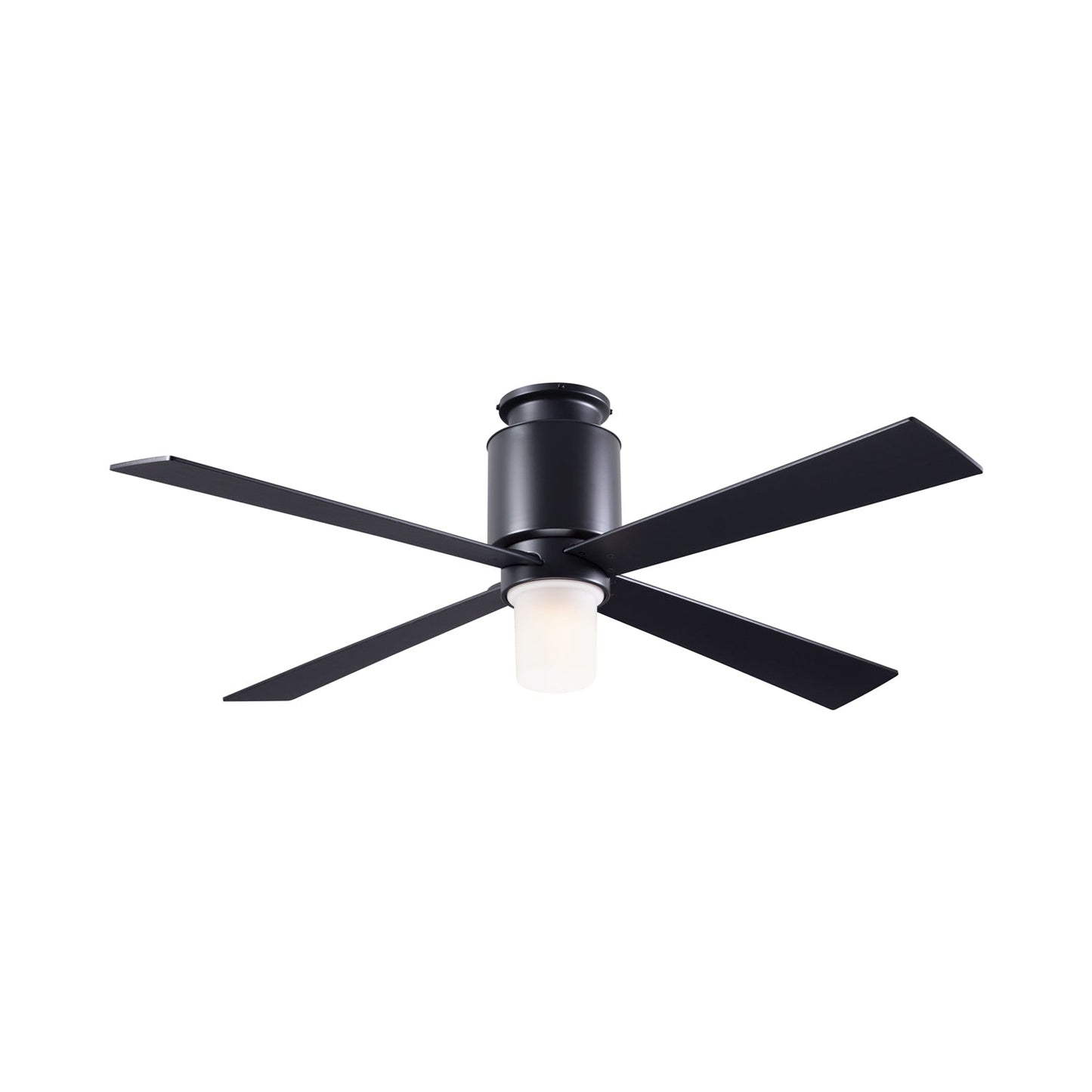 Lapa LED Flush Mount Ceiling Fan in Dark Bronze/Black.