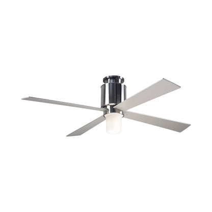 Lapa LED Flush Mount Ceiling Fan in Bright Nickel/Nickel.