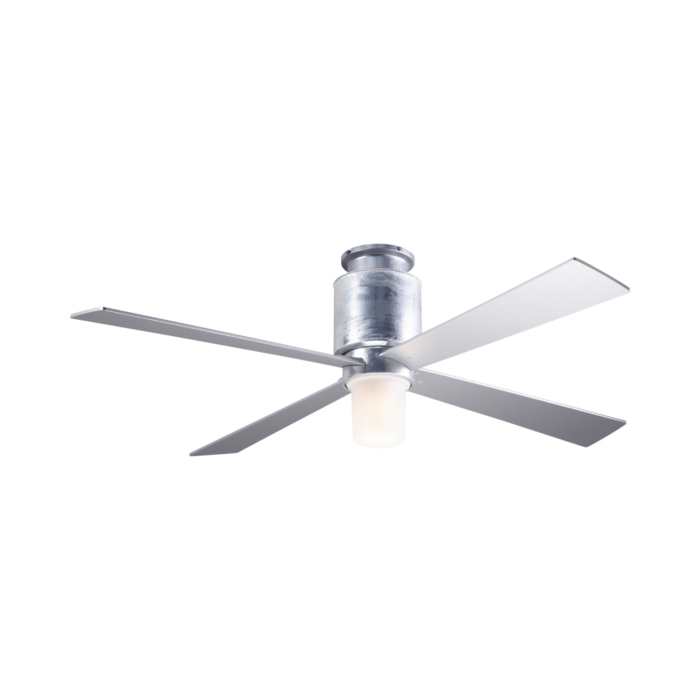 Lapa LED Flush Mount Ceiling Fan in Galvanized/Silver.