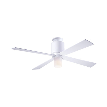 Lapa LED Flush Mount Ceiling Fan in Gloss White/White.