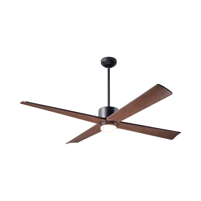 Nouveau DC LED Ceiling Fan in Dark Bronze/Brass/Mahogany.