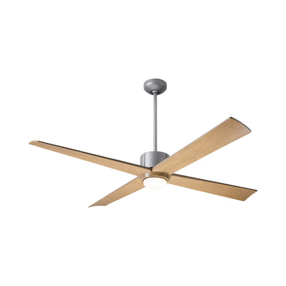 Nouveau DC LED Ceiling Fan in Graphite/Matte Black/Maple.