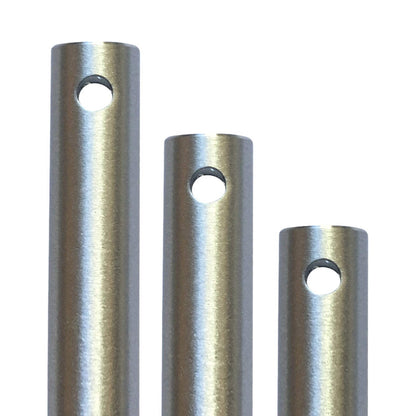 Standard Down Rod in Brushed Aluminum.