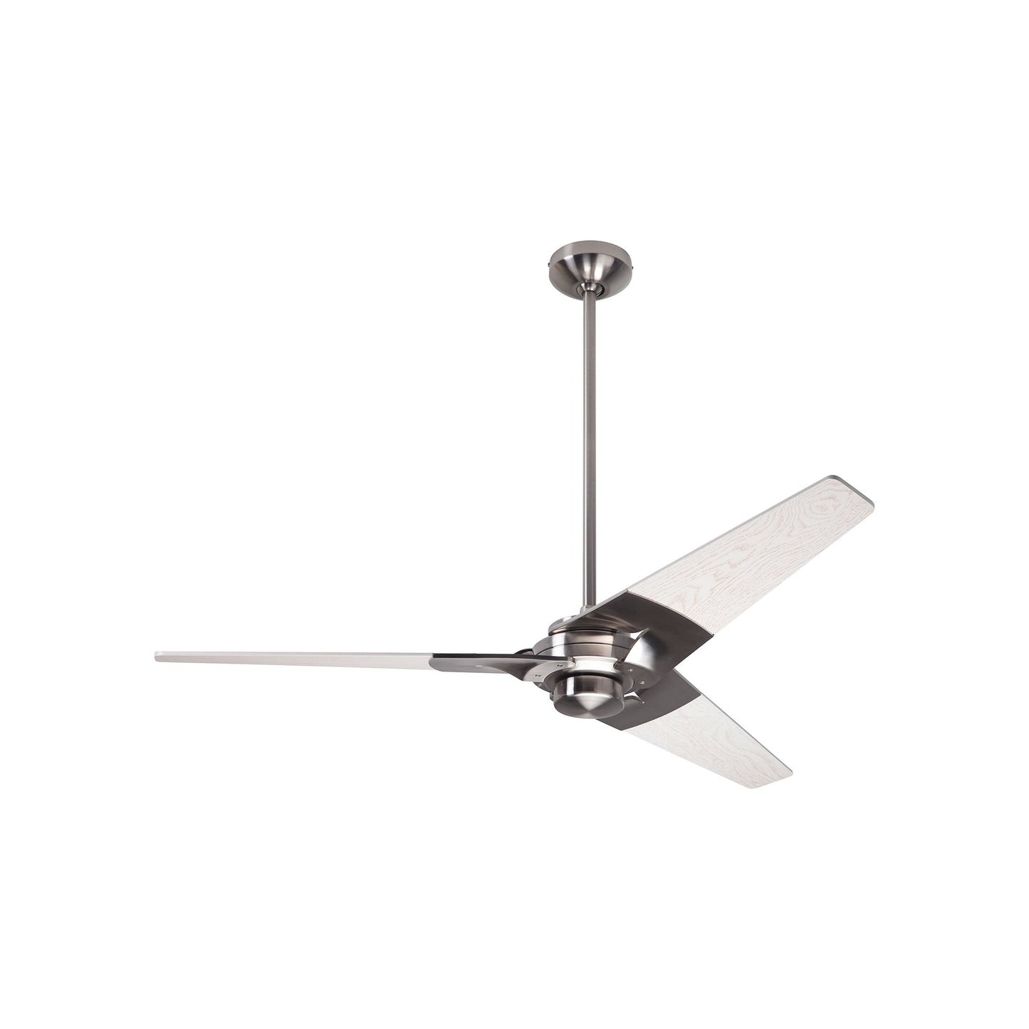 Torsion 52-Inch Ceiling Fan in Bright Nickel/Whitewash (52-Inch).