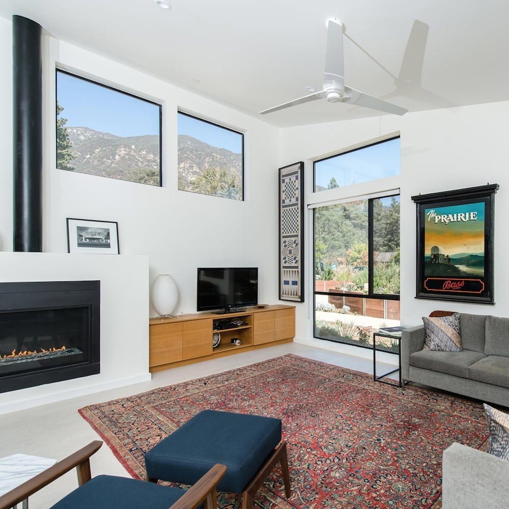 Torsion 52-Inch Ceiling Fan in living room.