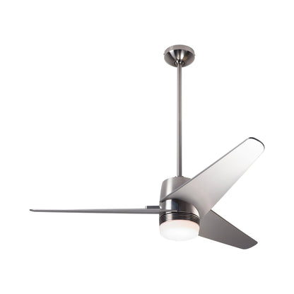 Velo DC LED Ceiling Fan in Bright Nickel/Nickel.