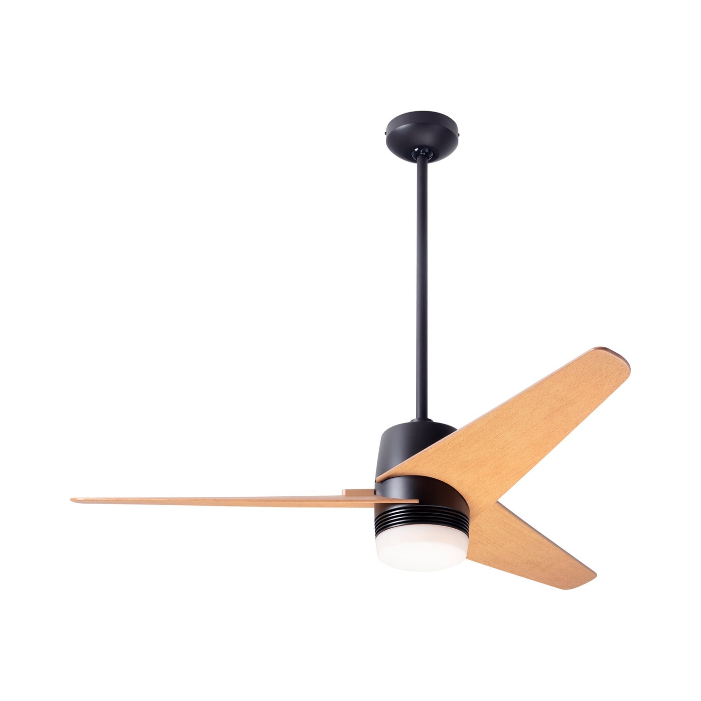 Velo DC LED Ceiling Fan in Dark Bronze/Maple.