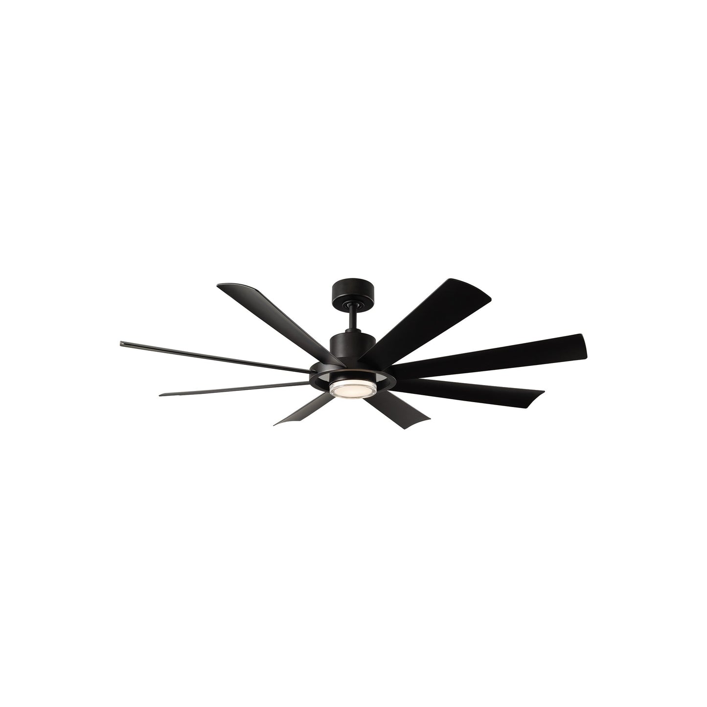 Aura 60-Inch Ceiling Fan in Matte Black.