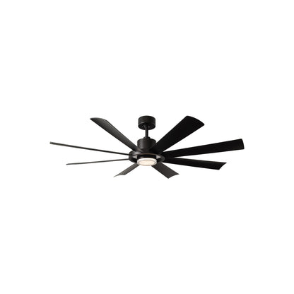 Aura 60-Inch Ceiling Fan in Matte Black.