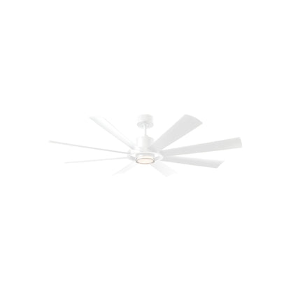 Aura 60-Inch Ceiling Fan in Matte White.