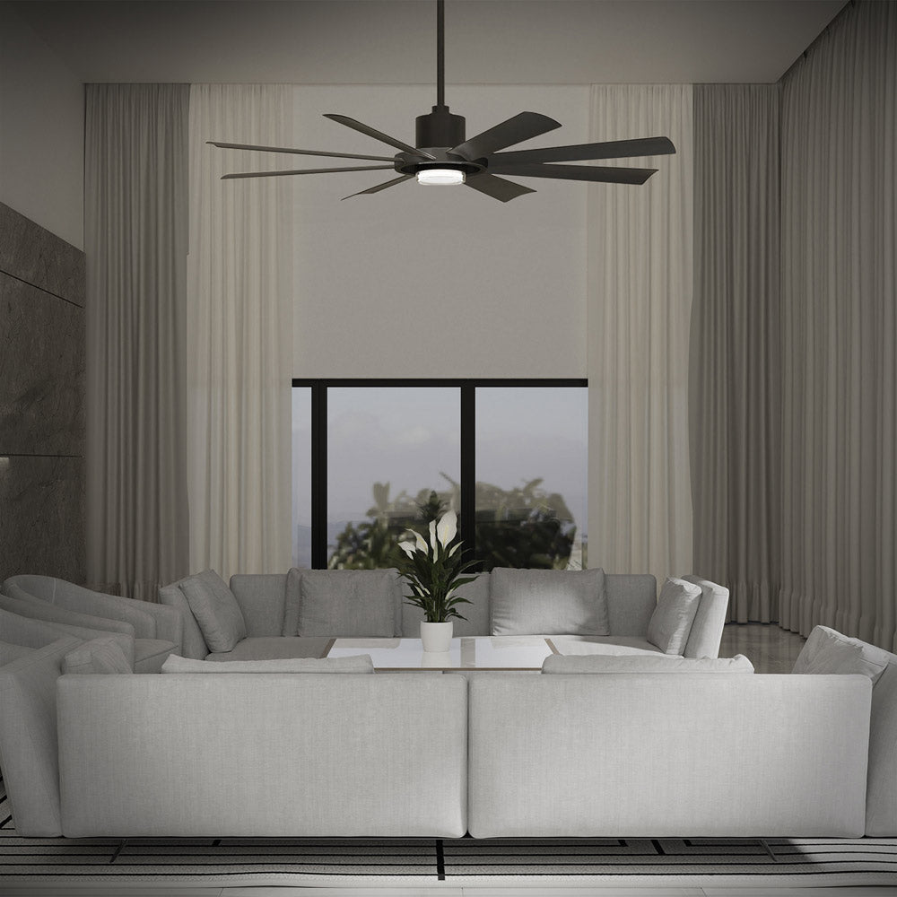 Aura 60-Inch Ceiling Fan in living room.
