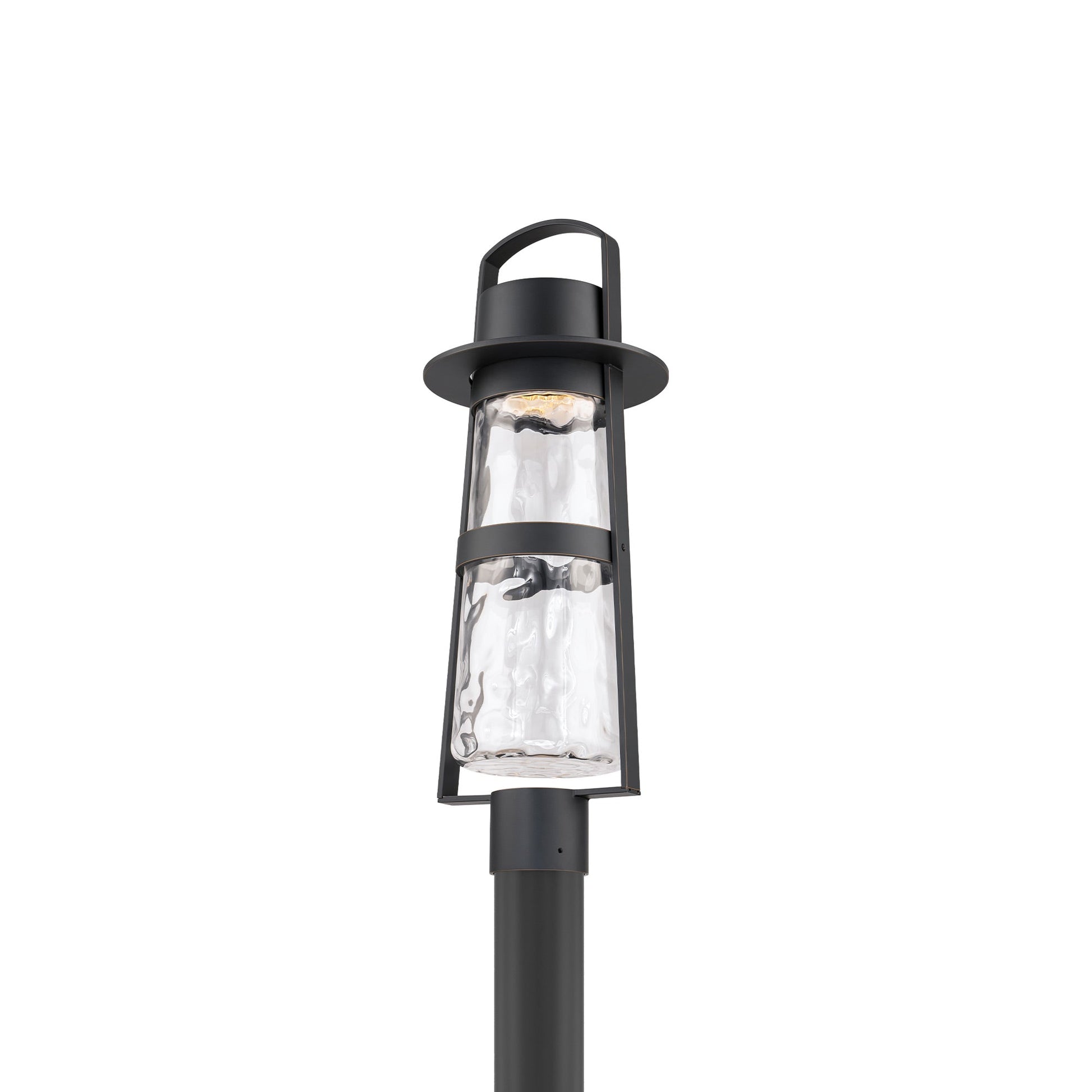 Balthus Outdoor LED Post Light in Oil Rubbed Bronze.