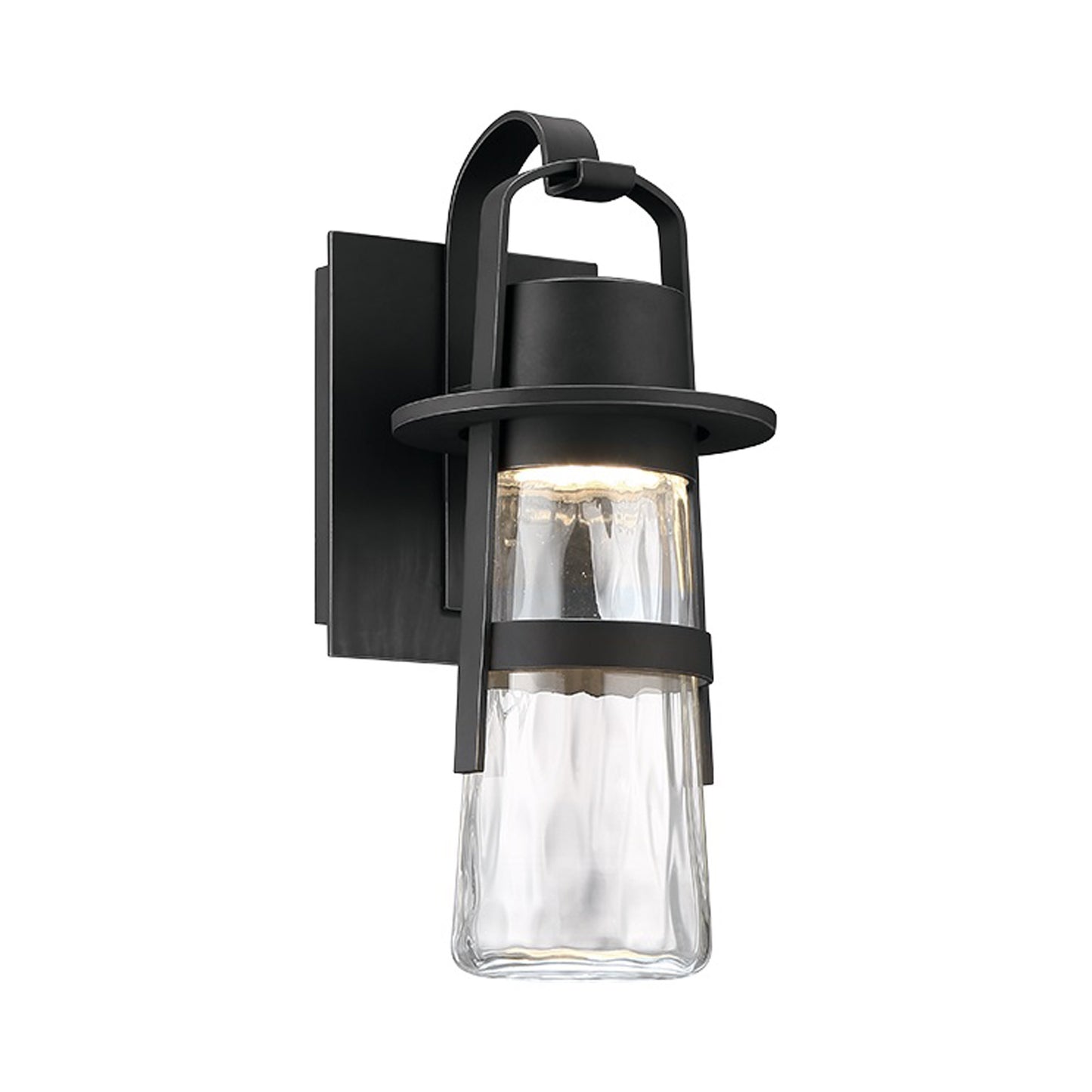 Balthus Outdoor LED Wall Light in Black (Medium).