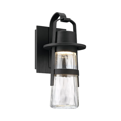 Balthus Outdoor LED Wall Light in Black (Medium).