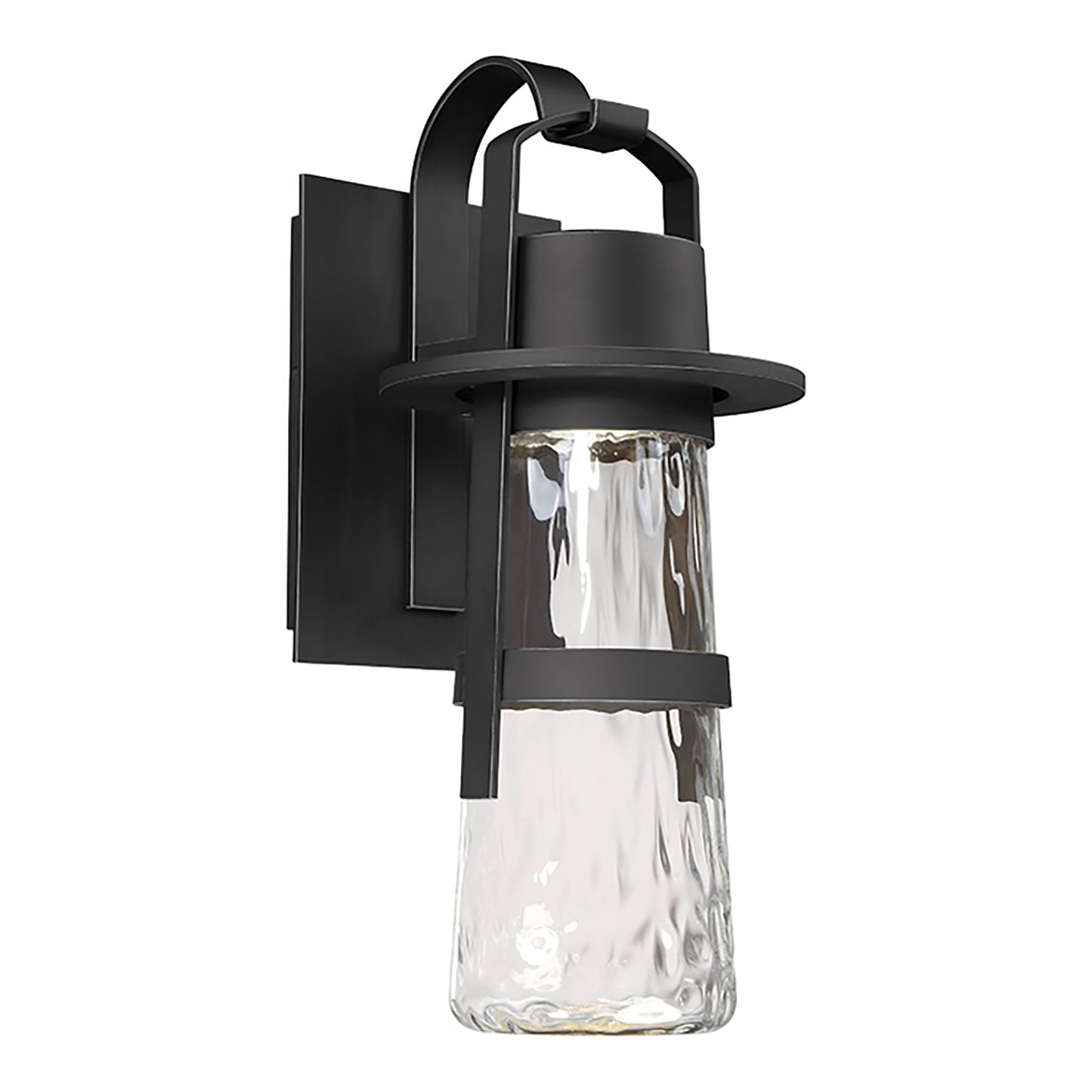 Balthus Outdoor LED Wall Light in Black (Large).