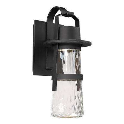 Balthus Outdoor LED Wall Light in Black (Large).