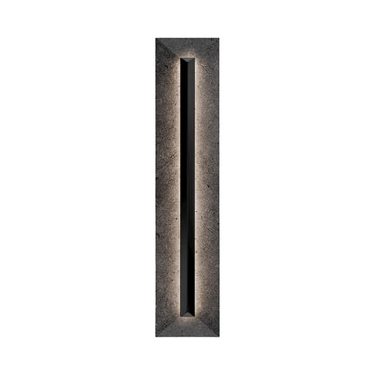 Bell Tower Outdoor LED Wall Light in Basalt Stone/Black (28-Inch).