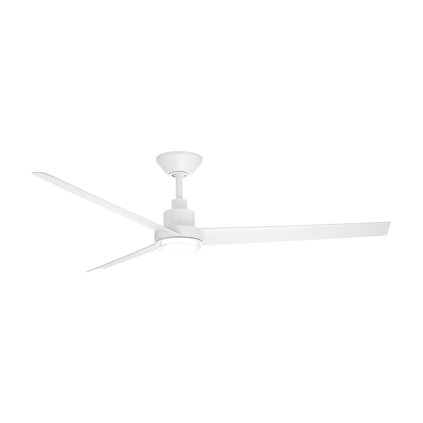 Bolo LED Ceiling Fan in Matte White (62-Inch).