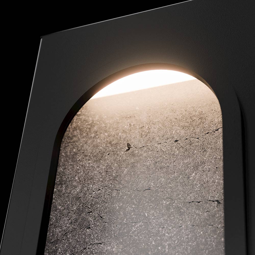 Cadey Outdoor LED Wall Light in Detail.