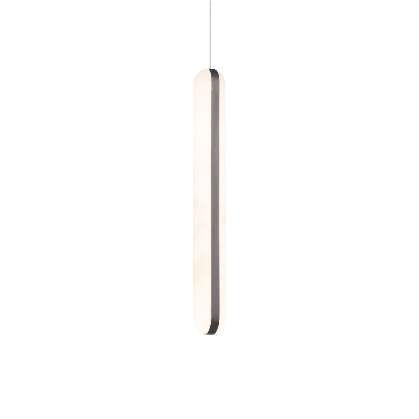 Cadiz Mini LED Pendant Light in Antique Nickel.
