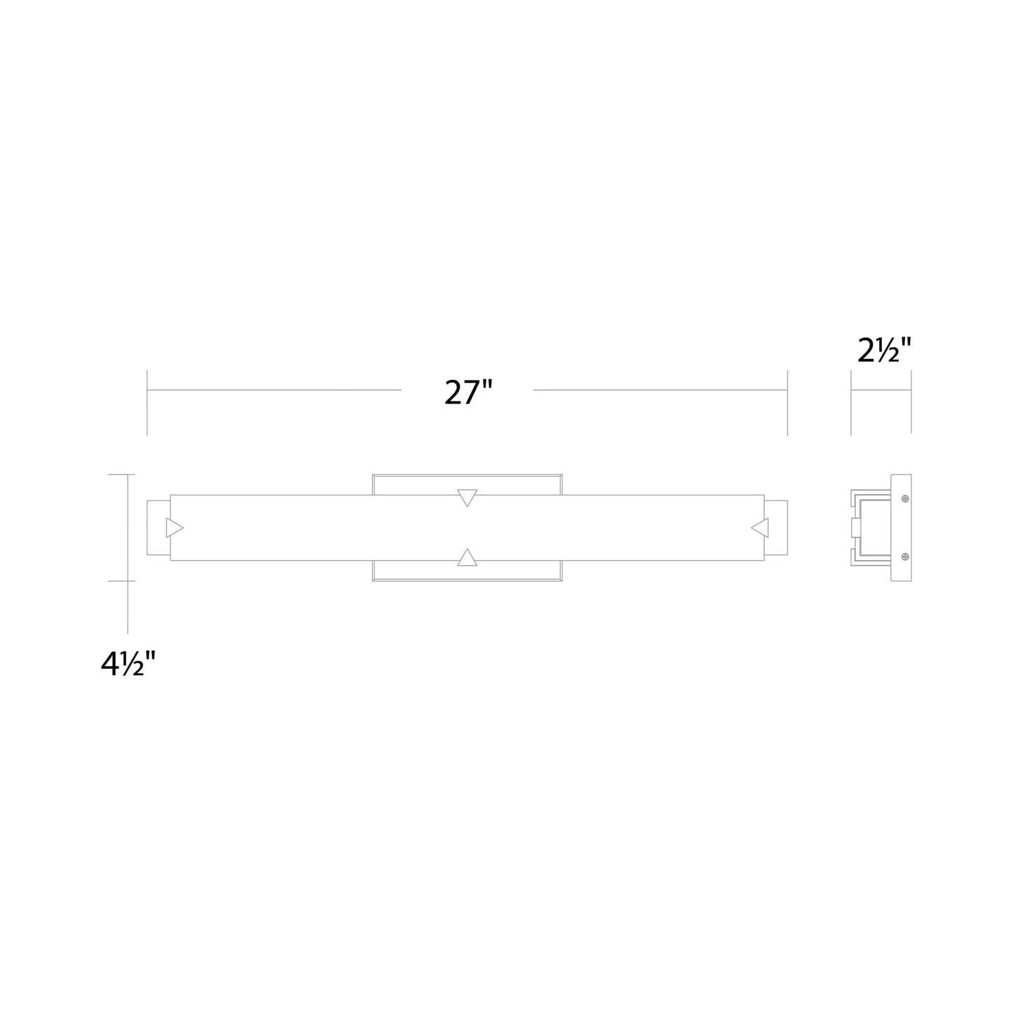 Carlisle LED Bath Vanity Light - line drawing.