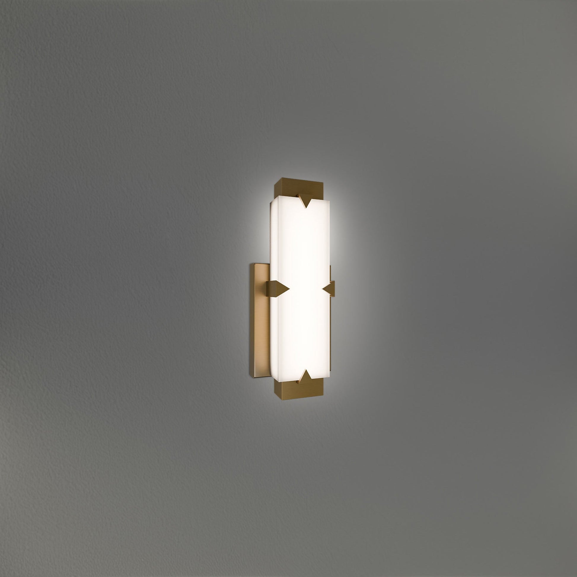 Carlisle LED Wall Light in Aged Brass (3000K).