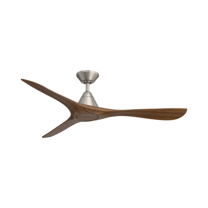 Carve Outdoor LED Ceiling Fan in Antique Nickel/Distressed Koa (60-Inch/Not Included).