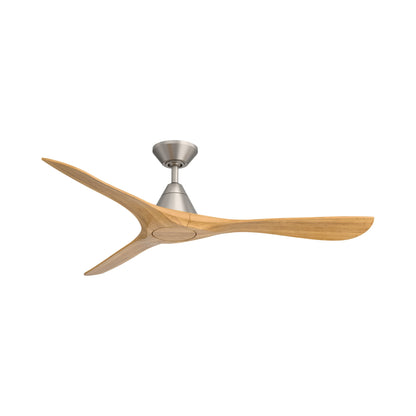 Carve Outdoor LED Ceiling Fan in Antique Nickel/Honey Oak (60-Inch/Not Included).