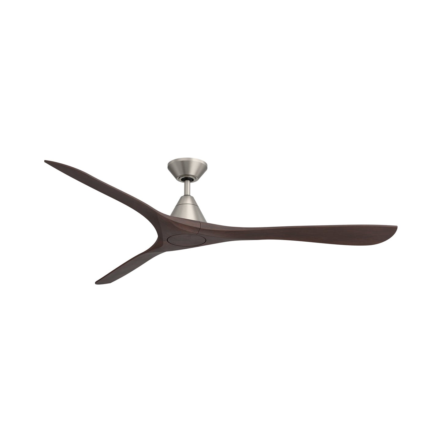 Carve Outdoor LED Ceiling Fan in Antique Nickel/Dark Walnut (72-Inch/Not Included).