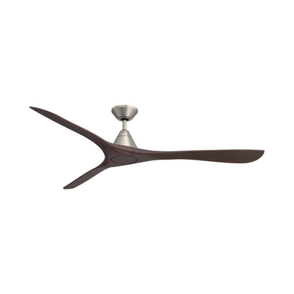 Carve Outdoor LED Ceiling Fan in Antique Nickel/Dark Walnut (72-Inch/Not Included).