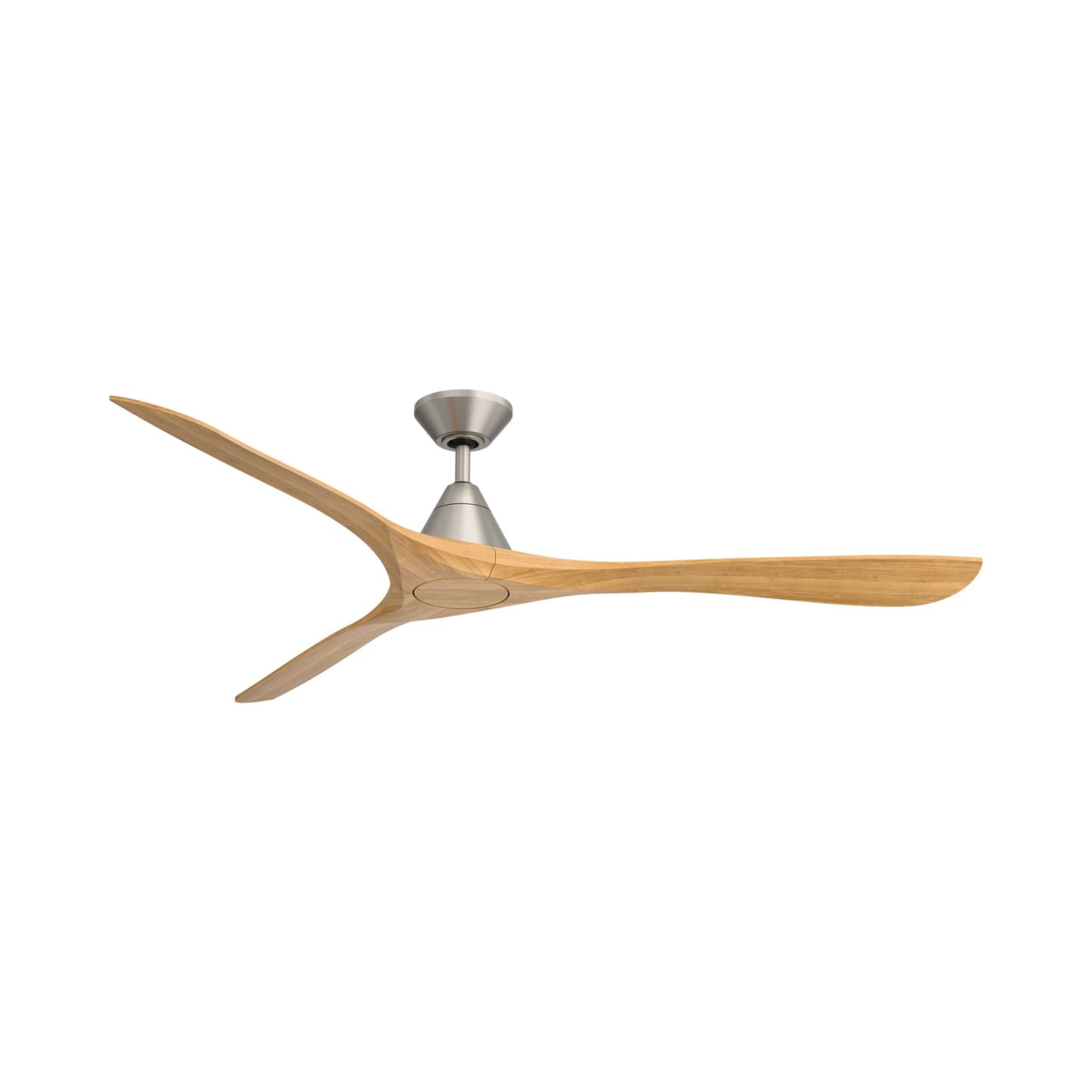 Carve Outdoor LED Ceiling Fan in Antique Nickel/Honey Oak (72-Inch/Not Included).