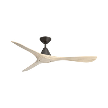 Carve Outdoor LED Ceiling Fan in Bronze/White Oak (60-Inch/Not Included).