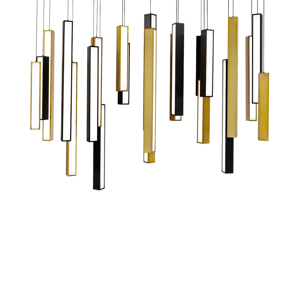 Chaos LED Linear Pendant Light (23-Light).