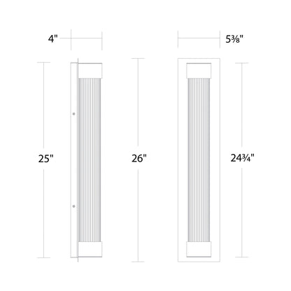 Chyzel Outdoor LED Wall Light - line drawing.