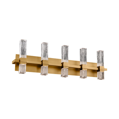Cinaplex LED Bath Vanity Light in Aged Brass (31-Inch).
