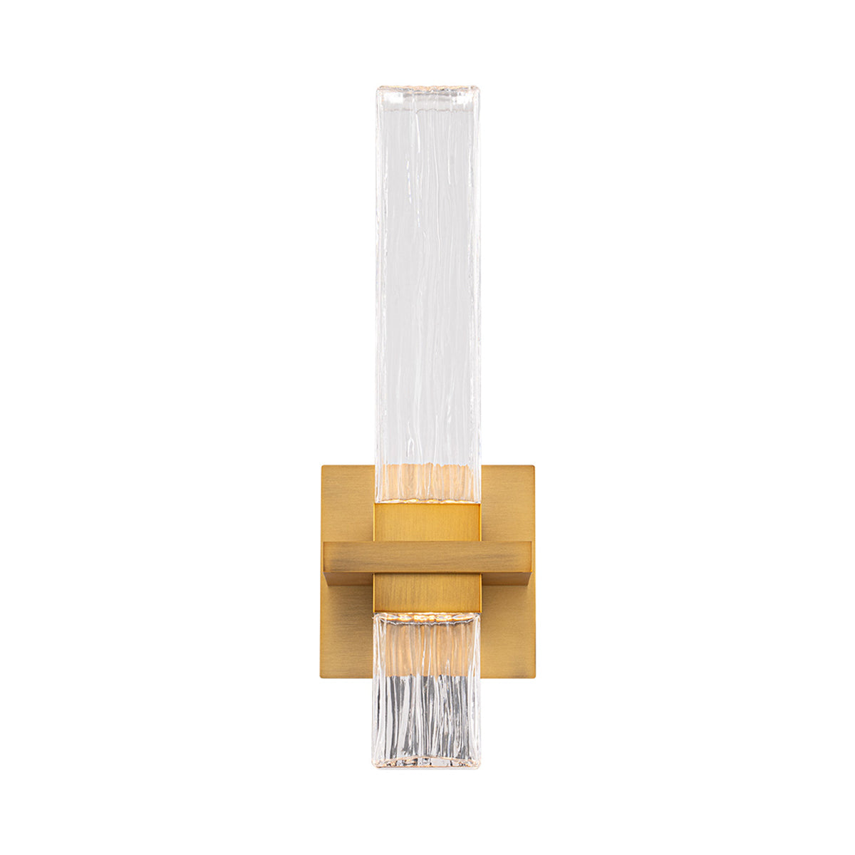 Cinaplex LED Bath Wall Light in Aged Brass.