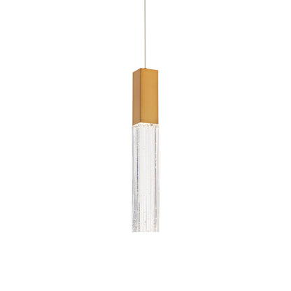 Cinema Mini LED Pendant Light in Aged Brass (3500K).
